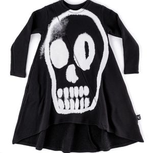 NWOT | NUNUNU | Dizzy Skull 360 Dress Black
